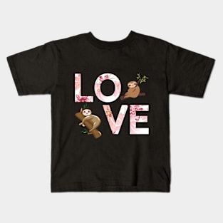 LOVE SLOTH FUNNY GIFT Kids T-Shirt